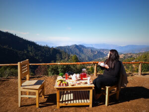 jageshwar hotel with beautiful mountain view